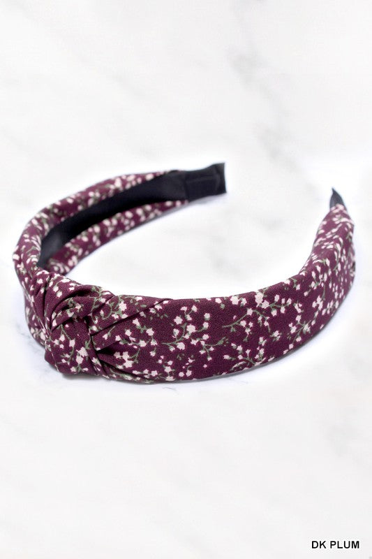 *Flower Patterned Knotted Headband*