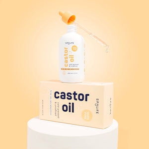 Castor Oil 100% Pure For Hair Skin Lashes - Peach With Pump