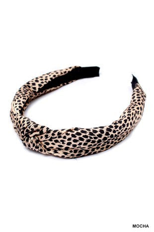 *Leopard Print Knotted Headband*