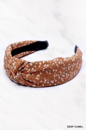 *Flower Patterned Knotted Headband*
