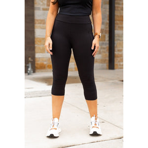 Ready to Ship | Black CAPRI with POCKETS  - Luxe Leggings by Julia Rose®