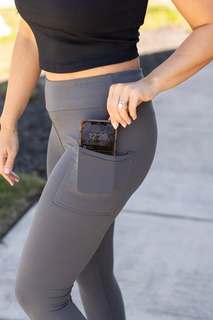 Ready to Ship | Charcoal CAPRI with POCKETS  - Luxe Leggings by Julia Rose®