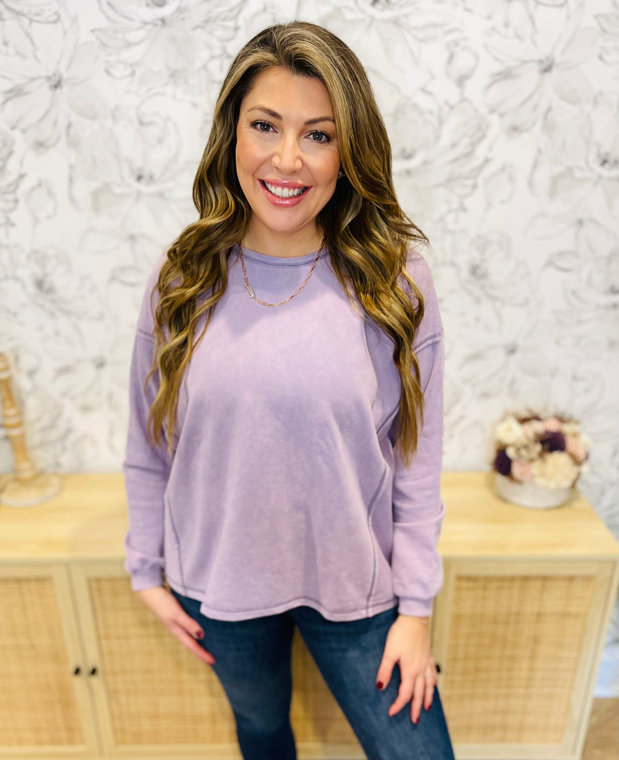 Amelia Inside Out Terry Knit Pullover