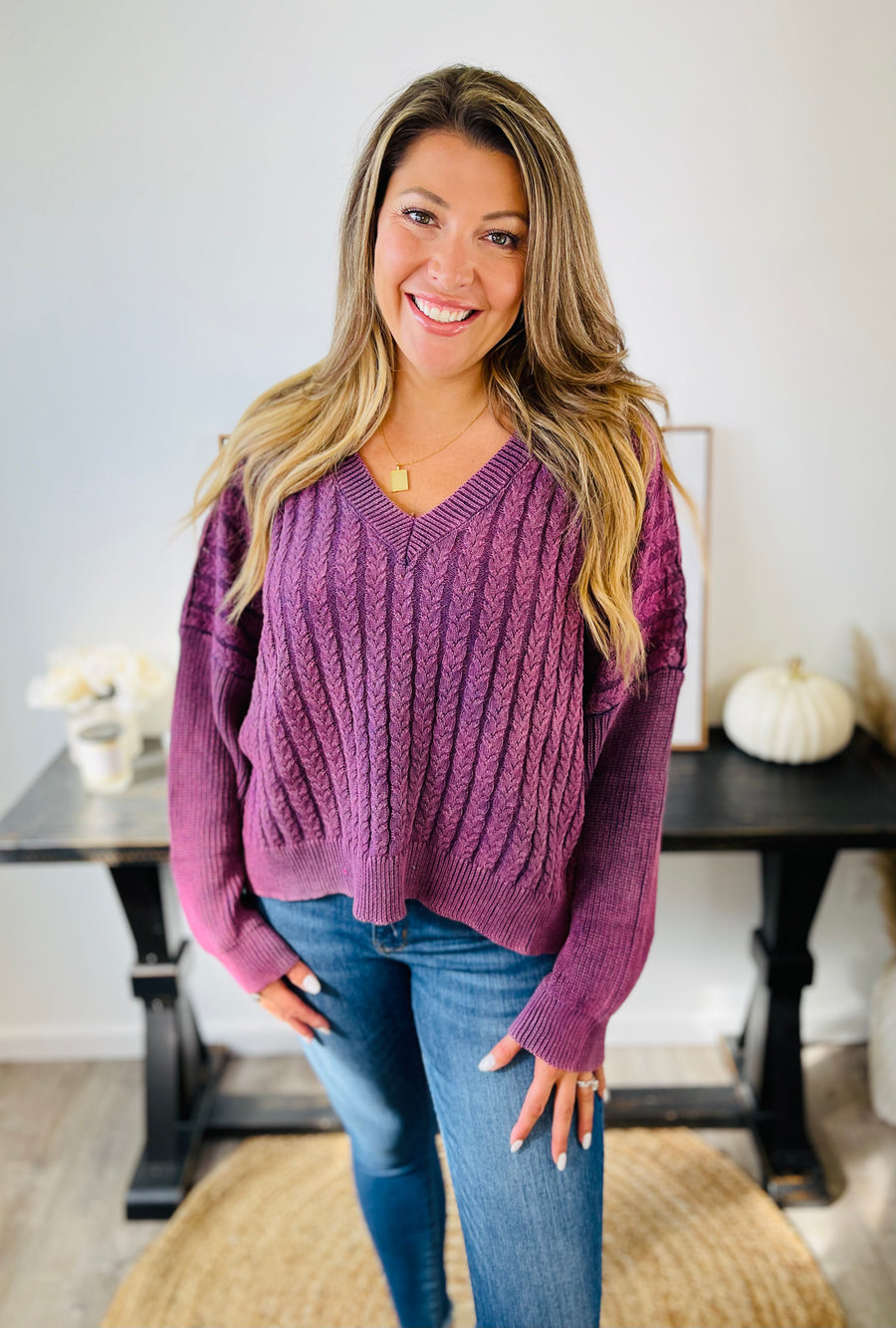 Carrie Cable Knit Sweater by POL
