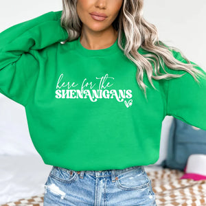 Here for the Shenanigans Graphic Sweatshirt