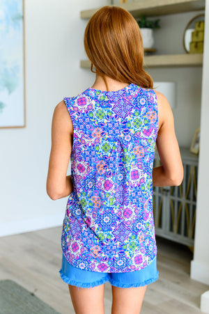 Lizzy Tank Top in Royal Bouquet