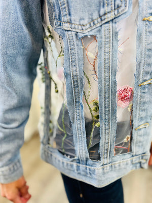 Danielle Denim Embroidered Jacket