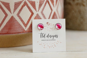 Pink Blossom Stud Earrings