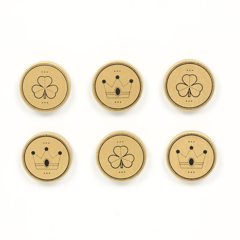 Gold Coin Shapes - Set of 6