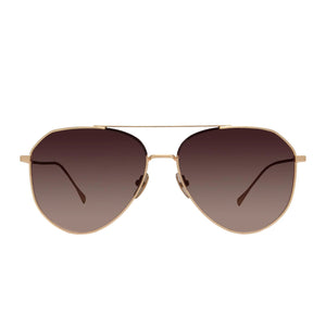 *Dash Brushed Gold Sunglasses by Diff*