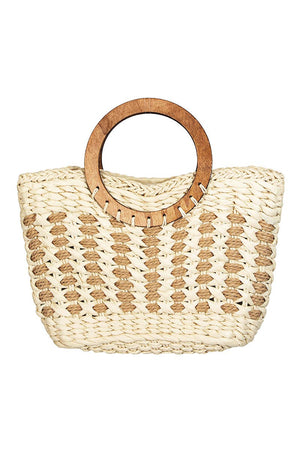 *Small Braided Round Handle Tote Bag*